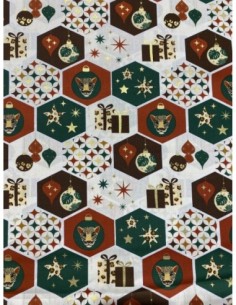 Tissu coton, idéal pour la confection d'emballage cadeaux, sacs, patchwork