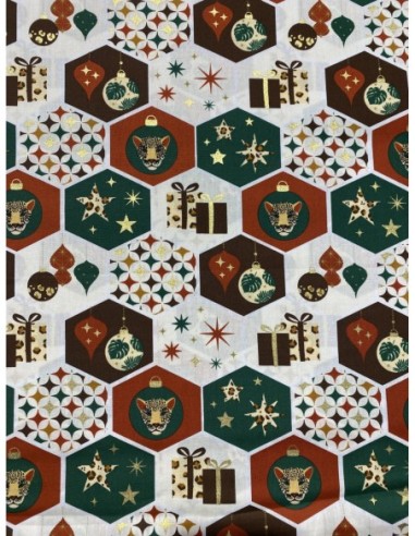 Tissu coton, idéal pour la confection d'emballage cadeaux, sacs, patchwork