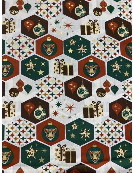 Tissu coton, idéal pour la confection d'emballage cadeaux, sacs, patchwork