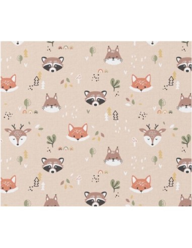 coton, cotonnade, enfants,ours,tente,animaux forêt…