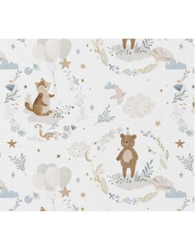 coton, cotonnade, enfants,ours,tente,animaux forêt…