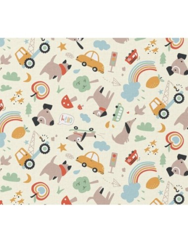 coton, cotonnade, enfants,ours,tente,animaux forêt…