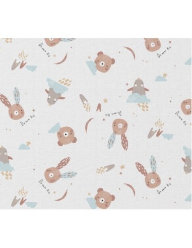 coton, cotonnade, enfants,ours,tente,animaux forêt…