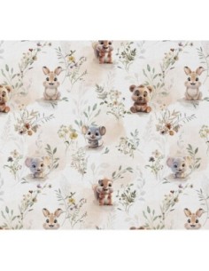 coton, cotonnade, enfants,ours,tente,animaux forêt…