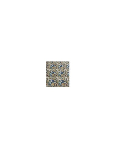 coton, cotonnade, chimere bleu,fleurs