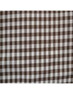 vichy noir, polyester, grands carreaux