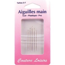 aiguille main cuir-plastique-pvc