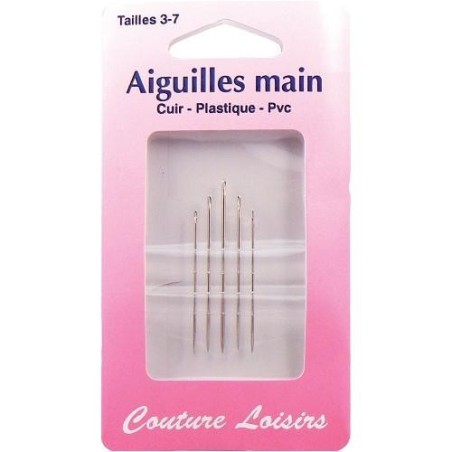 aiguille main cuir-plastique-pvc