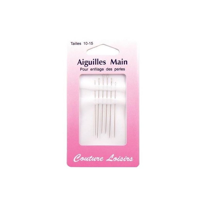 aiguille main enfilage des perles