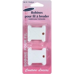 bobines plastique pour fil à broder 
