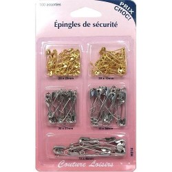 épingles de sécurité 100 assorties