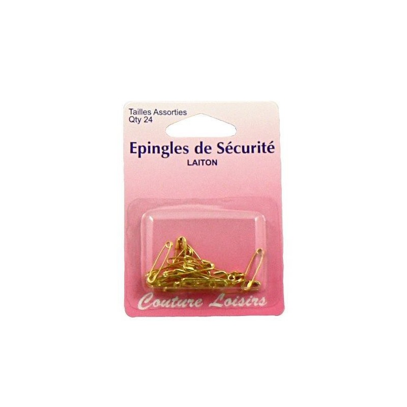 épingles de sécurité laiton tailles assorties