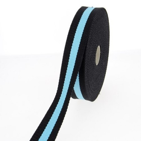 sangle coton noir et rouge