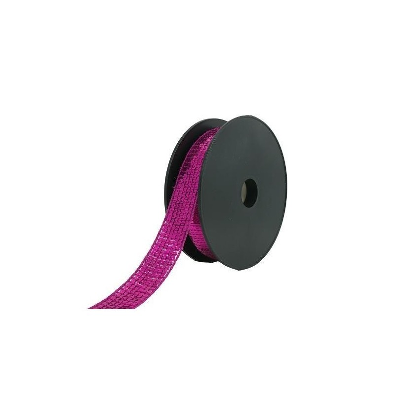 paillettes carre 24 mm fushia.