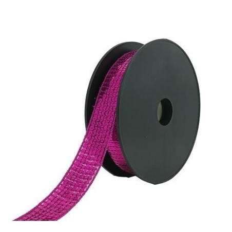 paillettes carre 24 mm fushia.