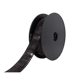 Paillettes carre 24 mm noir.