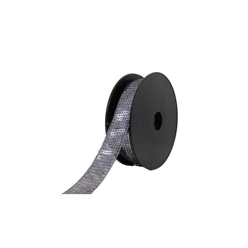 Paillettes carre 24 mm gris anthracite.