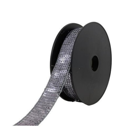 Paillettes carre 24 mm gris anthracite.