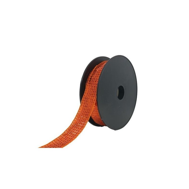 Paillettes carre 24 mm orange.