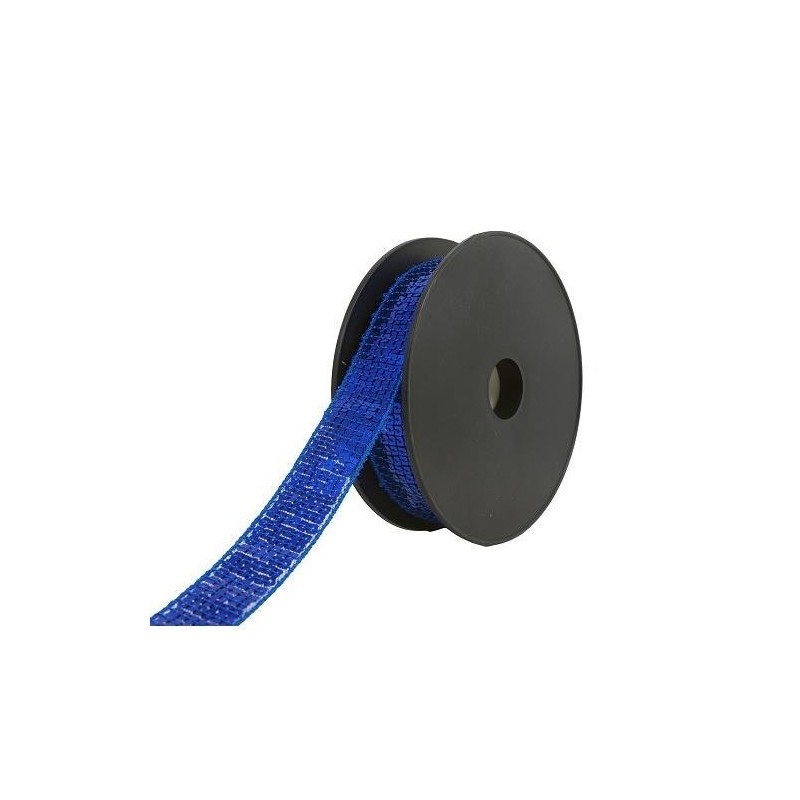 Paillettes carre 24 mm bleu roi.