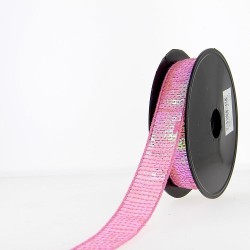 Paillettes carre 24 mm rose clair.