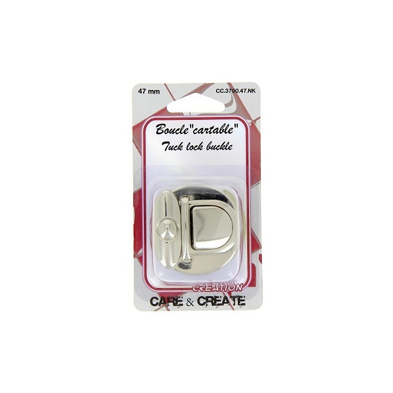 Boucle cartable 47 mm argent.