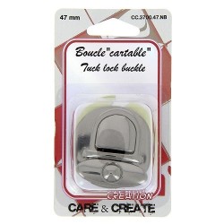 Boucle cartable 47 mm noir.