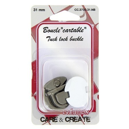 Boucle cartable 31 mm noir.