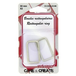 Boucles coulissantes 30mm argent