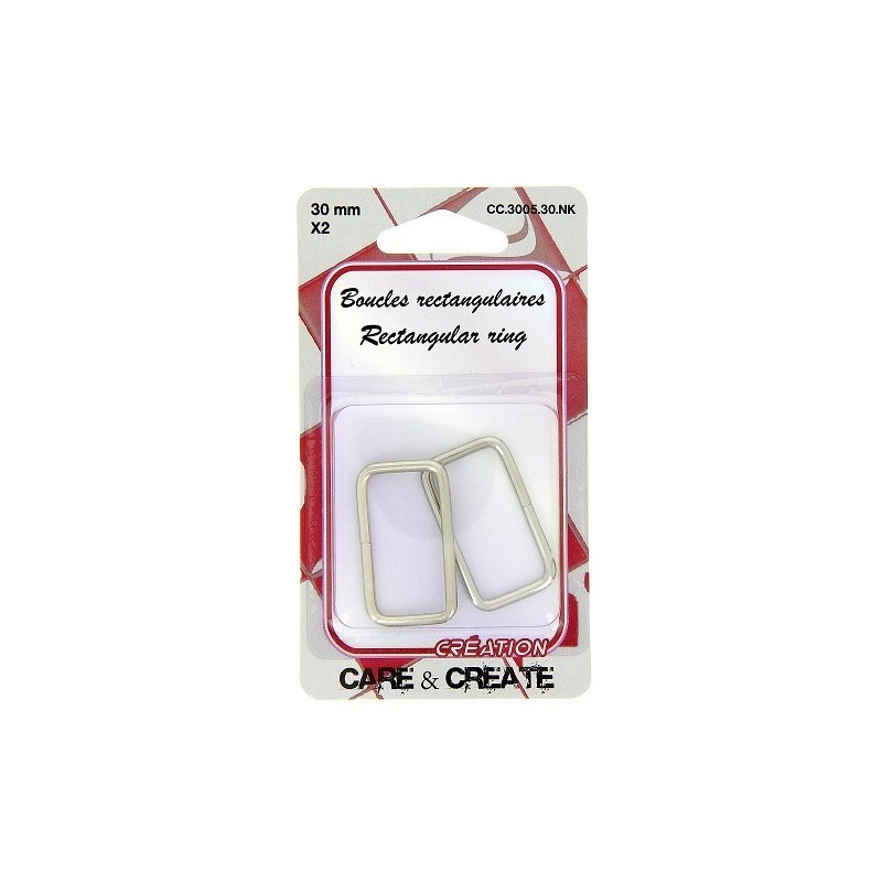 Boucles coulissantes 30mm argent