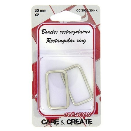 Boucles coulissantes 30mm argent