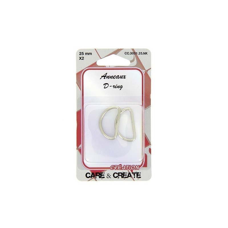 Anneaux en D 25mm argent.