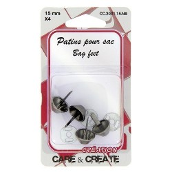 Pieds de sac 15mm noir.