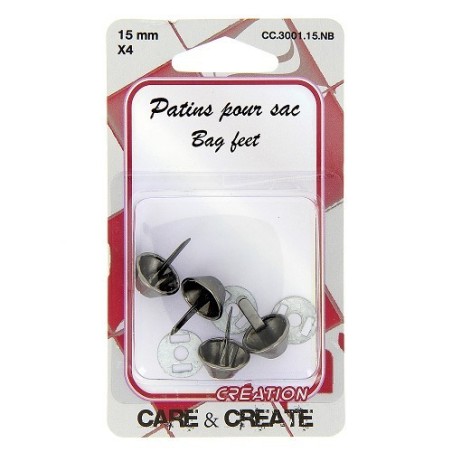 Pieds de sac 15mm noir.