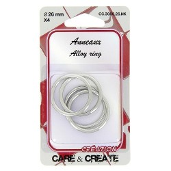 Anneaux rond 26mm argent.