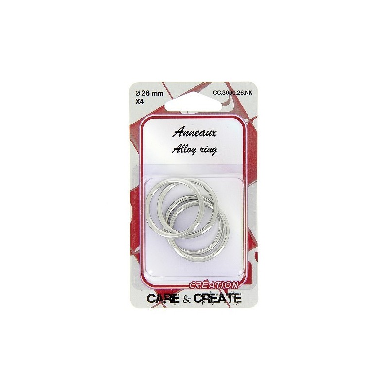 Anneaux rond 26mm argent.