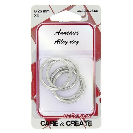 Anneaux rond 26mm argent.