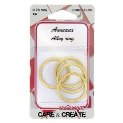 Anneaux rond 26mm or.
