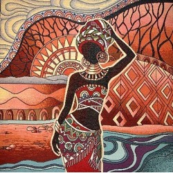 AFRICAINE AU BORD DE L'EAU