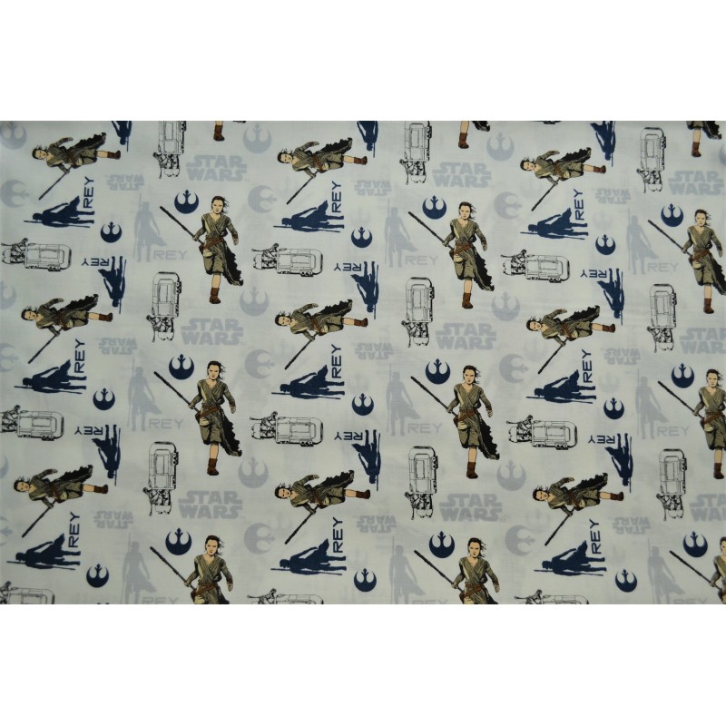 REY, STAR WARS (blanc)