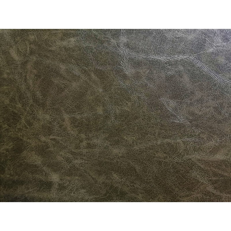 Simili cuir vieilli kaki