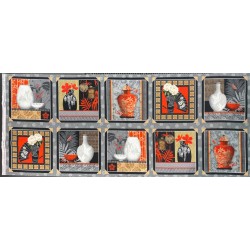 Panneau vases japonais