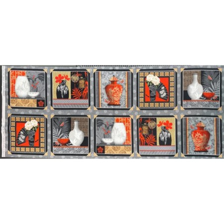 Panneau vases japonais