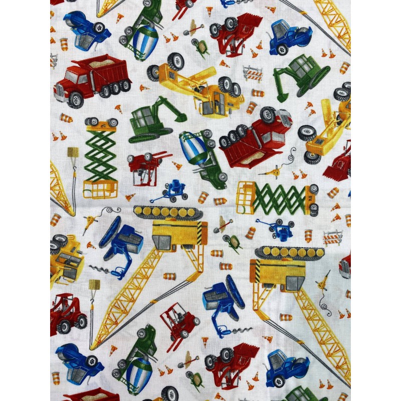 Engins de chantier, fond blanc