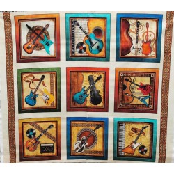 Panneau musique fond écru