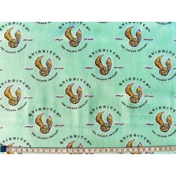 Vif d'or fond bleu vert