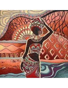 carré, jacquard, coussin, sac, africaine, rivière