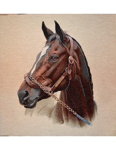 carré, jacquard, coussin, sac, animaux, cheval