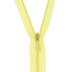 Mercerie - Fermeture éclair invisible jaune pâle