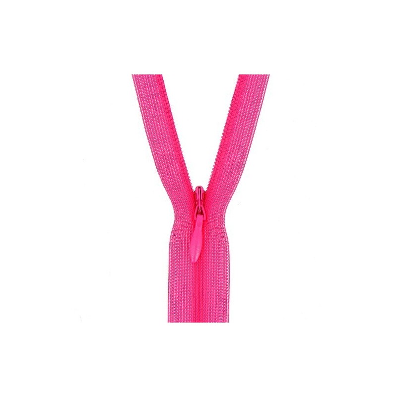 Mercerie - Fermeture éclair invisible fushia